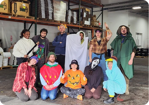 Philly Foodworks team in the warehouse